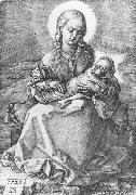 Albrecht Durer Madonna with the Swaddled Infant 1520 Engraving oil on canvas